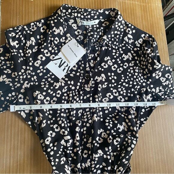 ZARA Cheetah Print Button Down Miranda Dress New - Picture 8 of 13
